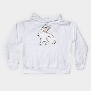 Rabbit vector illustration Kids Hoodie